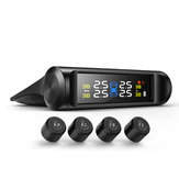 Universal Wireless C240 TPMS Solar Power Tire Pressure Monitor System Color LCD Display with 4 External Sensors