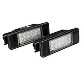 Pair LED License Plate Lights 6340.A3 For Peugeot 106 207 307 308 406 407 508 Citroen C3 C4 C5