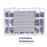 Kit d'assortiment de transistors TO-92 Aemedy® 840 pièces 24 valeurs: BC327 BC337 BC547 transistor 2N2222 3904 3906 C945 PNP/NPN