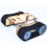 Pequeno martelo DIY Tanque de robô de madeira inteligente com correia de esteira de plástico e motor TT para Arduino