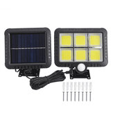 50W COB Güneş Duvar Sokak Lambası Hareket Sensörü Açık Bahçe Garaj Lambası
