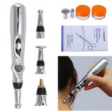 Elektronische pols Analgesie Pen Lichaam Pijnbestrijding Acupunctuurpunt Massage Pen met 3 hoofd manuele stimulator