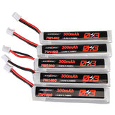 5pcs URUAV 3.8V 300mAh 70C/140C 1S Bateria Lipo com plugue PH2.0 para Eachine TRASHCAN Snapper6 7 Mobula7