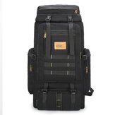 IPRee® 80L Canvas Tactical Backpack Waterproof Travel Bag Unisex Hiking Climbing Rucksack