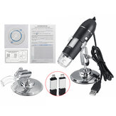 8 diod LED regulowany mikroskop do inspekcji wideo w czasie rzeczywistym mikroskop cyfrowy Mikro USB+Type-C USB Mikroskop przenośny z uchwytem