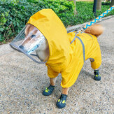 معطف أمطار الكلب الأربعة أقدام مضاد للماء الملابس الحيوانية الربيع مناسبة للأيام الممطرة من