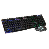 D280 104 клавиши для игр Клавиатура RGB-подсветка с проводной подсветкой Клавиатура и 1600 точек на дюйм для игр Мышь Набор