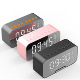 Cyfrowy budzik z głośnikiem Bluetooth, slotem na kartę TF, radiem FM, zegarem na ekranie LED z lustrem, wyświetlaczem czasu i temperatury, dekoracje domowe