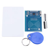 RFID-RC522 RF IC kártyaolvasó érzékelő modul S50 üres kártyával és kulcskarikával a Raspberry Pi számára, 40 tűs hím-nő jumper huzalokhoz RFID-címke