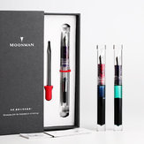 Moonman C1アイドロッパー充填万年筆 完全透明な大容量インクストアリングコンバータ付き 0.6mm ニブ ファッションギフト