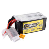 Batería de polímero de litio Tattu R-Line V1.0 14.8V 850mAh 95C 4S1P con conector XT30 para drone de carreras RC