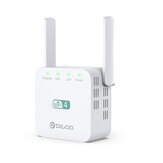 DIGOO DG-R611 300Mbps 2.4GHz WiFi Range Extender EU/US/UK Wall Plug Repeater Signal sans fil Booster Double Antenne avec Port Ethernet
