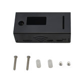 Caixa de alumínio preto/prateado, invólucro protetor para placa MMDVM Hotspot e kit Raspberry Pi