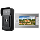 ENNIO 7 Inch Bedraad Video Deurtelefoon Deurbel Intercom Kit 1-camera 1-monitor Nachtzicht Deurbel