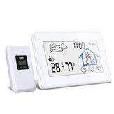 Wireless Weather Station Indoor Outdoor Thermometer Digital Hygrometer Temperature and Humidity Monitor Timer Date Backlight w/ Wireless Sensor