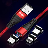 Câble de charge rapide Marjay 3A Type C Micro USB avec indicateur LED tressé pour Huawei P30 Pro Mate 30 Mi9 9Pro 7A 6Pro OUKITEL Y4800