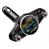 ACCNIC Élégant Modulateur FM Kit de chargeur de voiture sans fil Bluetooth mains libres TF Récepteur de musique USB Transmetteur FM Lecteur de musique MP3