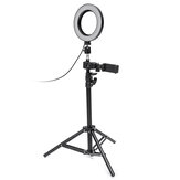 Dimmerabile LED Studio fotografica Anello luminoso Trucco Foto lampada Supporto per selfie Spina USB Treppiede con supporto per telefono per video Youtube