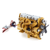 HG 6ASS-P01 Cinkötvözet turbódízel motor 1/12 karburátor P602 RC autó modellekhez Tartozékok