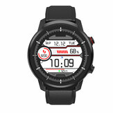 Bakeey S10P W pełni dotykowy skórzany pasek na nadgarstek Monitor ciśnienia krwi i tlenu Wodoodporny inteligentny zegarek IP68