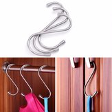 10 PCS S Shape Hooks Stainless Steel Bathroom Hanger Clasp Rack Robe Hook Protective