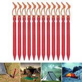 12PCS Aluminum Alloy Tent Nail Pegs Stakes With Rope Lightweight Camping Outdoor