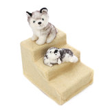 3 Steps Dog Cat Pet Puppy Plastic Stairs Soft Stairs Steps Ramp & Washable Stairs Decorations