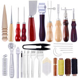 Kit di strumenti artigianali professionali per cucire, perforare e intagliare il cuoio a mano