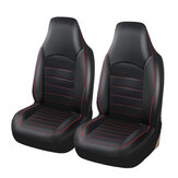1 par de protectores universales de asiento delantero para automóvil, transpirables, de cuero de PU acolchado