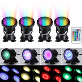 4pcs Luzes subaquáticas de LED RGB para lagoa Lâmpadas para piscina subaquática AC100-240V