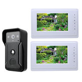 ENNIO 7 Inch Wired Video Phone Doorbell Intercom Kit 1-camera 2-monitor Night Vision Doorbell