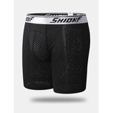 Deportes Ice Silk Moisture Wicking Ropa interior gratis Compression Mesh Breathable Boxers Calzoncillos para hombres