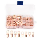60Pcs SC Series Bare Terminals Wire Connector Terminal Copper Lug Ring Seal Wire Connectors Assorted Kit
