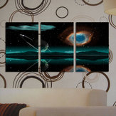 Miico Handgemalte Drei Kombination Dekorative Gemälde Sternenklare Meteorit Wandkunst Für Hauptdekoration 