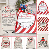 Weihnachtsmann-Sack aus Leinwand für Party, Weihnachtsbonbontaschen, Weihnachtsdekorationen für Kinder, Geschenke