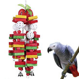 Brinquedo para mastigar pássaros de grande e médio porte para gaiolas de papagaio: araras, papagaios cinzentos africanos, periquitos e cacatuas