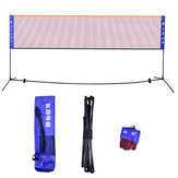Rede de badminton, vôlei e tênis portátil de 20 pés com suporte, postes e bolsa de armazenamento, fácil de instalar em interiores ou exteriores na praia ou na garagem.
