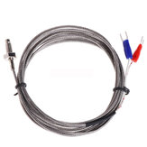 Датчик температуры с резьбой M6 и присоединительным кабелем типа K термопары длиной 2 метра с измеряемым диапазоном от 0 до 600 градусов.