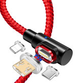 مارجاي 3A Type C مايكرو USB مغناطيسي LED مؤشر سريع شحن كبل بيانات Huawei P30 Pro Mate 20X Mate 30 Mi9 9Pro S10 + Note10