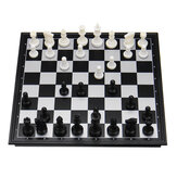 Folding Magnetic Travel Classic Schachspiel Dame Backgammon Set Urlaub