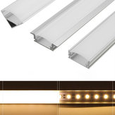Suporte de canal de alumínio estilo U / V / YW de 45cm para barra de luz de LED Strip para armário ou lâmpada