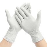100szt białe jednorazowe rękawice lateksowe nitrilowe wodoodporne do kuchni, bezpieczne do przygotowywania jedzenia
