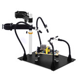 NEWACALOX Multifunctional Magnetic PCB Board Fixed Clip Third Helping Hand with Soldering Station Frame for Repair Welding BGA PCB Chips