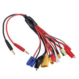 Câble de chargeur de batterie multifonctionnel 10 en 1 Adaptateur connecteur banane 4,0 mm vers T Tamiya XT30U XT60H XT90 EC5 JST Wire