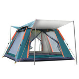 Aile, piknik, seyahat ve kamp için 4 kişilik otomatik açılır çadır, dış mekân su geçirmez ve rüzgara dayanıklı çadır tentesi.