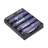 4Pcs JUGEE 1.5V 3000mAh recarregável AA Bateria com carregador USB