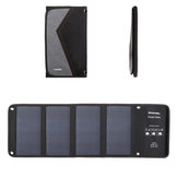 HAWEEL 28W Tragbares Solar-Falttaschen-Ladegerät mit zwei USB-Anschlüssen