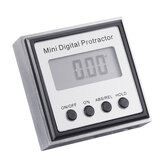 Drillpro Acero inoxidable 360 grados Mini inclinómetro digital Caja de nivel electrónico Base magnética Herramientas de medición