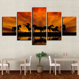 5PCS Large Huge Modern Wall Art Oil Painting Picture Print Unframed Home Decor Wall Sticker
