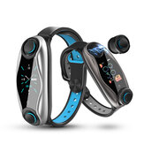 LEMFO LT04 Wireless bluetooth Earphone Color Screen Wristband BT5.0 Hear Rate O2 Monitor Smart Watch